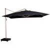 Platinum Parasols Parasol Déporté Rotatif 4x3m Structure Chêne Faded Black (gris)