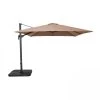 Oviala Parasols Parasol Déporté Rotatif Carré 3x3m En Aluminium Beige -Parasols Soldes Magasin parasol deporte rotatif carre 3x3m en aluminium beige