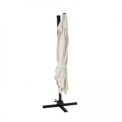Oviala Parasols Parasol Déporté Rotatif Carré 3x3m En Aluminium écru -Parasols Soldes Magasin parasol deporte rotatif carre 3x3m en aluminium ecru 2