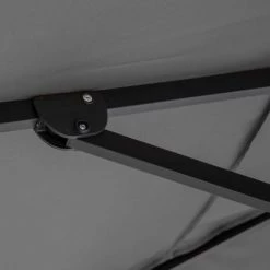 Oviala Parasols Parasol Déporté Rotatif Carré 3x3m En Aluminium Gris -Parasols Soldes Magasin parasol deporte rotatif carre 3x3m en aluminium gris 5