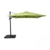 Oviala Parasols Parasol Déporté Rotatif Carré 3x3m En Aluminium Vert -Parasols Soldes Magasin parasol deporte rotatif carre 3x3m en aluminium vert