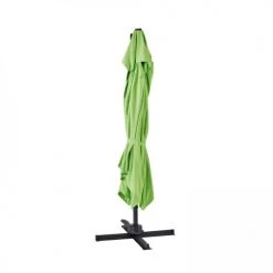 Oviala Parasols Parasol Déporté Rotatif Carré 3x3m En Aluminium Vert -Parasols Soldes Magasin parasol deporte rotatif carre 3x3m en aluminium vert 2