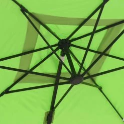 Oviala Parasols Parasol Déporté Rotatif Carré 3x3m En Aluminium Vert -Parasols Soldes Magasin parasol deporte rotatif carre 3x3m en aluminium vert 3