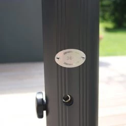 Oviala Parasols Parasol Déporté Rotatif Carré 3x3m En Aluminium Vert -Parasols Soldes Magasin parasol deporte rotatif carre 3x3m en aluminium vert 5