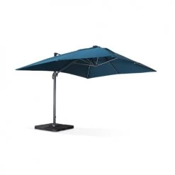 Alice's Garden Parasols Parasol Déporté Solaire Led 3x4m Luce Bleu Canard -Parasols Soldes Magasin parasol deporte solaire led 3x4m luce bleu canard 4