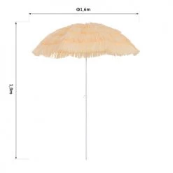 Outsunny Parasols Parasol Design Hawaï Beige -Parasols Soldes Magasin parasol design hawai beige 2