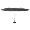 Happy Garden Parasols Parasol Double Ovale 2,7x4,6m En Acier Et Toile Gris -Parasols Soldes Magasin parasol double ovale 2 7x4 6m en acier et toile gris