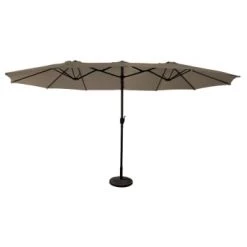 Happy Garden Parasols Parasol Double Ovale 2,7x4,6m En Acier Et Toile Taupe -Parasols Soldes Magasin parasol double ovale 2 7x4 6m en acier et toile taupe 6