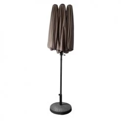 Happy Garden Parasols Parasol Double Ovale 2x4m En Acier Et Toile Taupe -Parasols Soldes Magasin parasol double ovale 2x4m en acier et toile taupe 4