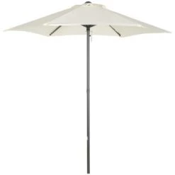 Outsunny Parasols Parasol Droit De Jardin Mât Alu Polyester Beige -Parasols Soldes Magasin parasol droit de jardin mat alu polyester beige 4