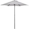 Outsunny Parasols Parasol Droit De Jardin Mât Alu Polyester Gris Clair