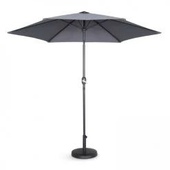 Oviala Parasols Parasol Droit En Aluminium Gris Anthracite