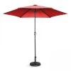 Oviala Parasols Parasol Droit En Aluminium Rouge