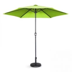Oviala Parasols Parasol Droit En Aluminium Rouge -Parasols Soldes Magasin parasol droit en aluminium vert 1