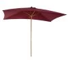 Outsunny Parasols Parasol Droit Rectangulaire Bordeaux