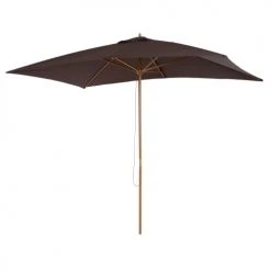Outsunny Parasols Parasol Droit Rectangulaire Chocolat