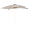 Outsunny Parasols Parasol Droit Rectangulaire Crème