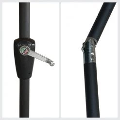 Happy Garden Parasols Parasol Droit Rond 2,70m En Aluminium Et Toile Grise -Parasols Soldes Magasin parasol droit rond 2 70m en aluminium et toile grise 5