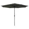 Happy Garden Parasols Parasol Droit Rond 3,30m En Aluminium Et Toile Grise -Parasols Soldes Magasin parasol droit rond 3 30m en aluminium et toile grise