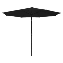 Happy Garden Parasols Parasol Droit Rond 3,30m En Aluminium Et Toile Noire -Parasols Soldes Magasin parasol droit rond 3 30m en aluminium et toile noire 2