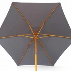 Alice's Garden Parasols Parasol Droit Rond 3m Beige - Mât En Bois -Parasols Soldes Magasin parasol droit rond 3m beige mat en bois 2