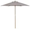 Outsunny Parasols Parasol Droit Rond Grande Taille De Jardin Bambou Gris D2,5cm -Parasols Soldes Magasin parasol droit rond grande taille de jardin bambou gris d2 5cm