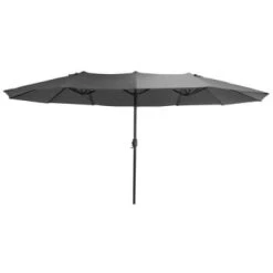 Proloisirs Parasols Parasol En Acier 4.5x2.7 M Ovale Taupe -Parasols Soldes Magasin parasol en acier 4 5x2 7 m ovale gris