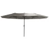 Proloisirs Parasols Parasol En Acier 4.5x2.7 M Ovale Taupe -Parasols Soldes Magasin parasol en acier 4 5x2 7 m ovale taupe