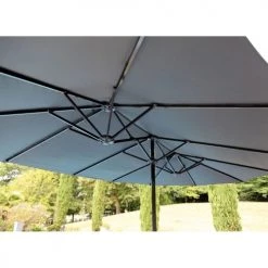 Proloisirs Parasols Parasol En Acier 4.5x2.7 M Ovale Taupe -Parasols Soldes Magasin parasol en acier 4 5x2 7 m ovale taupe 3