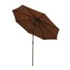 Outsunny Parasols Parasol En Aluminium Rond Inclinable Chocolat -Parasols Soldes Magasin parasol en aluminium rond inclinable chocolat
