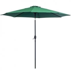 Outsunny Parasols Parasol En Aluminium Rond Inclinable Vert -Parasols Soldes Magasin parasol en aluminium rond inclinable vert 3