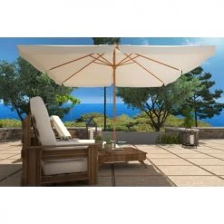 Concept Usine Parasols Parasol En Bois 3 X 3 M écru -Parasols Soldes Magasin parasol en bois 3 x 3 m ecru 3