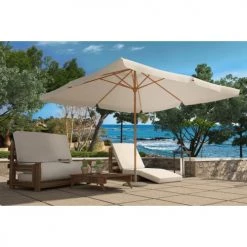 Concept Usine Parasols Parasol En Bois 3 X 3 M écru -Parasols Soldes Magasin parasol en bois 3 x 3 m ecru 4