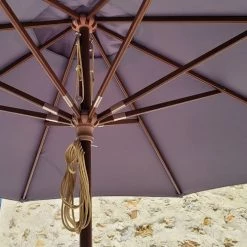 Gecko Jardin Parasols Parasol Gris En Bois 350 Cm -Parasols Soldes Magasin parasol gris en bois 350 cm 2