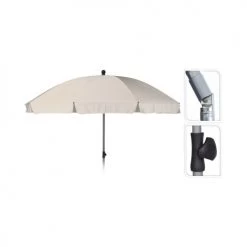 Wadiga Parasols Parasol Inclinable Beige - Diamètre 250cm -Parasols Soldes Magasin parasol inclinable beige diametre 250cm 2
