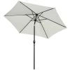 Outsunny Parasols Parasol Inclinable De Jardin Crème -Parasols Soldes Magasin parasol inclinable de jardin creme
