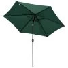 Outsunny Parasols Parasol Inclinable De Jardin Vert