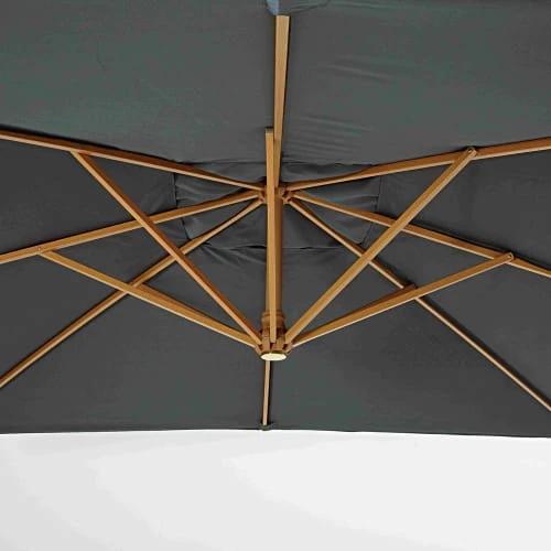 Maisons Du Monde Parasols Parasol Inclinable En Aluminium Avec Pied Toile Gris Anthracite 3x3 4 Maisons Du Monde Parasols Parasol Inclinable En Aluminium Avec Pied Toile Gris Anthracite 3x3 – Image 2