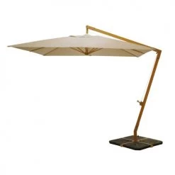 Maisons Du Monde Parasols Parasol Inclinable En Aluminium Avec Pied Toile Taupe 3x3