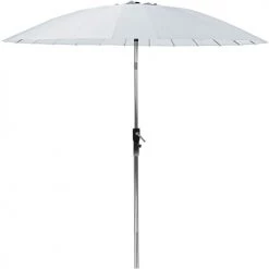 Wadiga Parasols Parasol Inclinable Manivelle Toile Blanche Shanghai - Diamètre 270cm