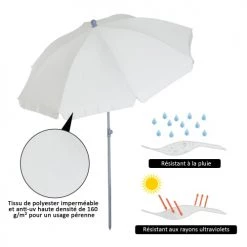 Outsunny Parasols Parasol Inclinable Octogonal Crème -Parasols Soldes Magasin parasol inclinable octogonal creme 3
