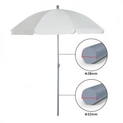 Outsunny Parasols Parasol Inclinable Octogonal Crème -Parasols Soldes Magasin parasol inclinable octogonal creme 4