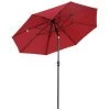 Outsunny Parasols Parasol Inclinable Rouge -Parasols Soldes Magasin parasol inclinable rouge