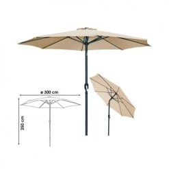 Forn Parasols Parasol Inclinable Sable En Polyester -Parasols Soldes Magasin parasol inclinable sable en polyester 2