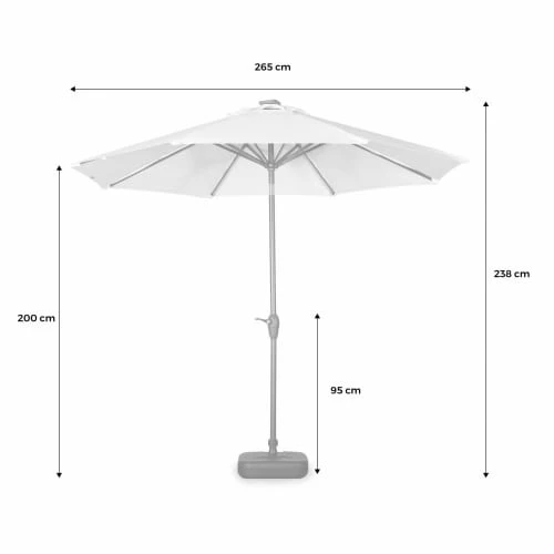 Alice's Garden Parasols Parasol Led D 2,7m Helios Bleu Canard, Mât Central, Lumière Intégrée 8 Alice's Garden Parasols Parasol Led D 2,7m Helios Bleu Canard, Mât Central, Lumière Intégrée – Image 6