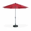 Alice's Garden Parasols Parasol Led D 2,7m Helios Rouge, Mât Central, Lumière Intégrée Et -Parasols Soldes Magasin parasol led d 2 7m helios rouge mat central lumiere integree et