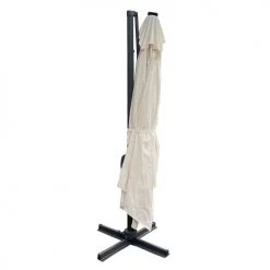 Happy Garden Parasols Parasol Led Déporté Carré 3x3m Toile Beige Avec Housse -Parasols Soldes Magasin parasol led deporte carre 3x3m toile beige avec housse 4