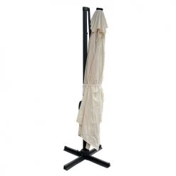 Happy Garden Parasols Parasol Led Déporté Rectangulaire 3x4m Beige Avec Housse -Parasols Soldes Magasin parasol led deporte rectangulaire 3x4m beige avec housse 1