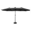 Happy Garden Parasols Parasol Led Double 2,7x4,6m En Acier Et Toile Gris -Parasols Soldes Magasin parasol led double 2 7x4 6m en acier et toile gris