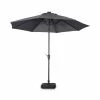 Alice's Garden Parasols Parasol LED Droit Rond En Aluminium Gris D2,7m -Parasols Soldes Magasin parasol led droit rond en aluminium gris d2 7m